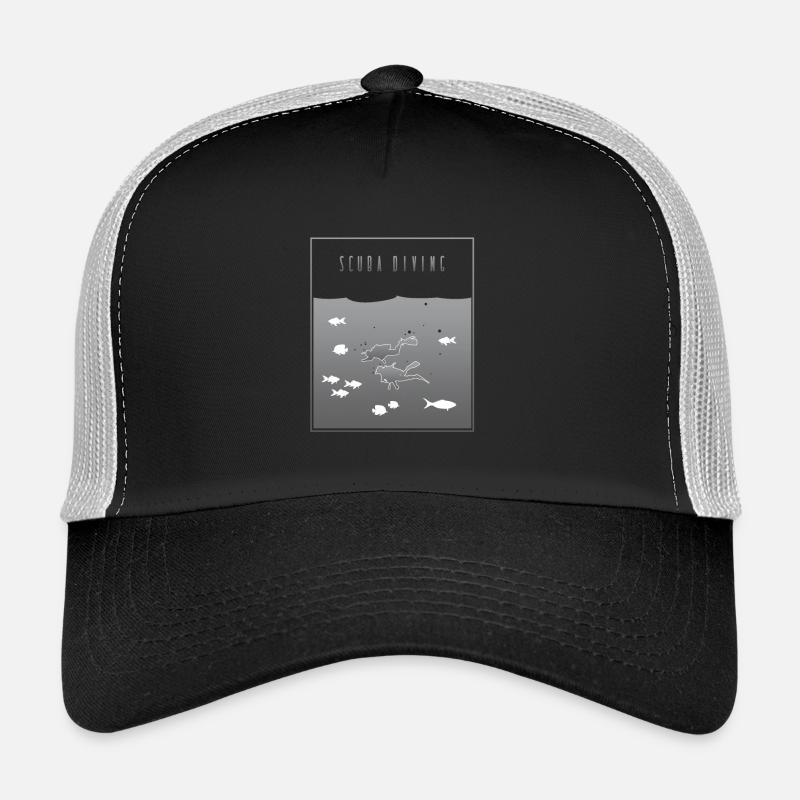 Scuba Diving Grey - Trucker Cap - Schwarz/Steingrau