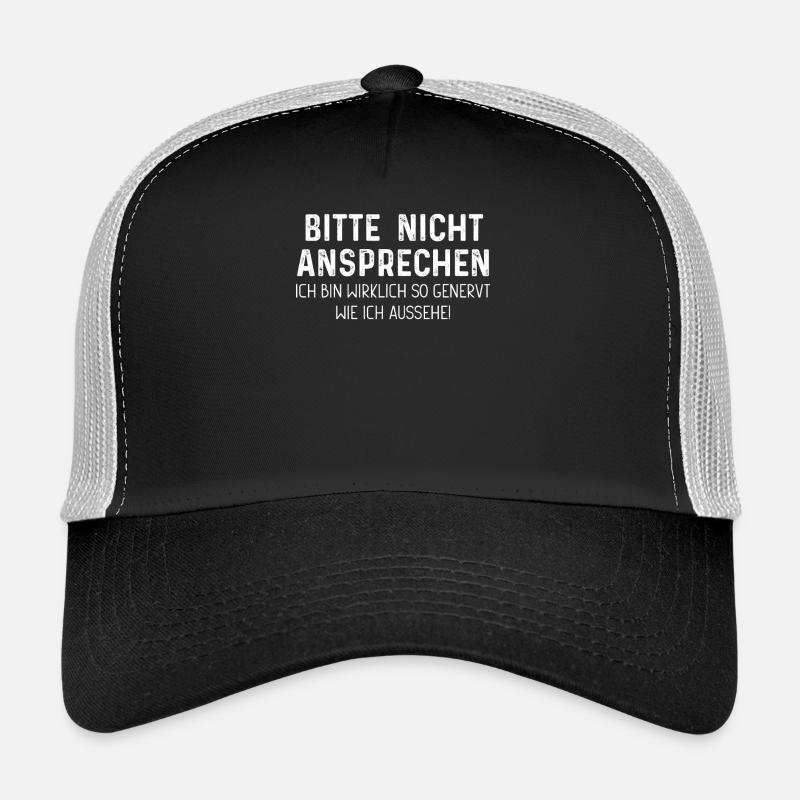 Bitte nicht ansprechen - Trucker Cap - Schwarz/Steingrau