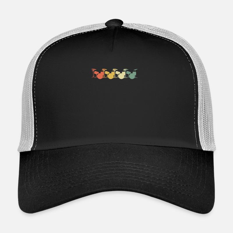 Drums 70s Style - Casquette trucker  - noir/gris pierre