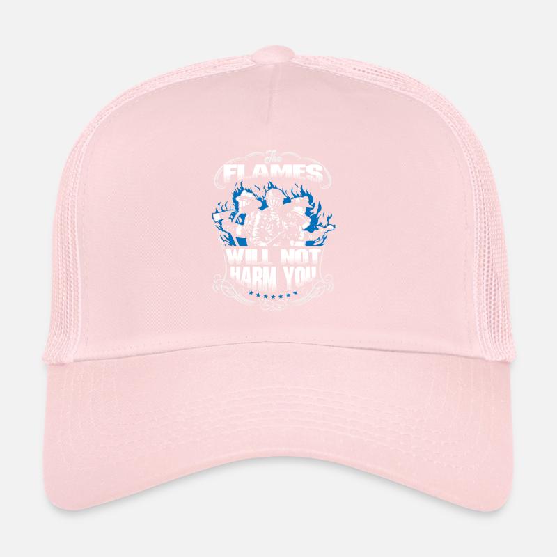 Flames Fire Department Firefighter Firefighter Woman Trucker Cap