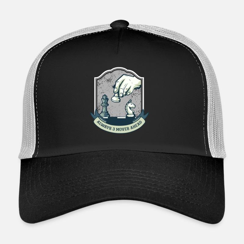 Toujours trois coups devant - Chess Sport Gift - Casquette trucker  - noir/gris pierre