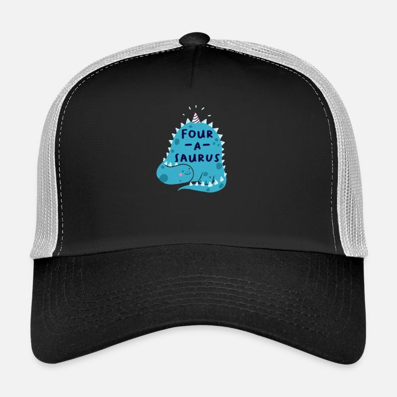 4. Geburtstag Birthday Boy Dinosaurier Vier Trucker Cap