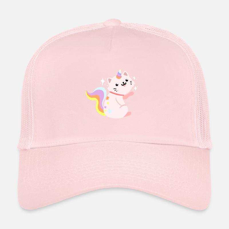 Caticorn assis - Drôle chat caticor Casquette trucker 