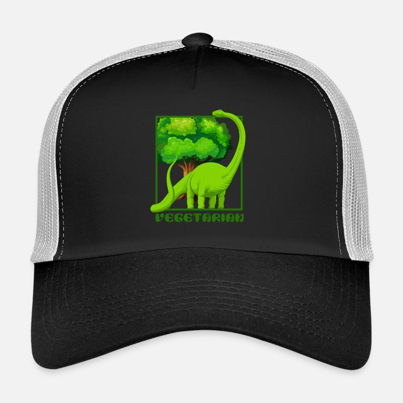 Dinosaurier Brachiosaurus - Trucker Cap - Schwarz/Steingrau