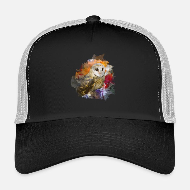 owl - Trucker Cap - black/stone grey