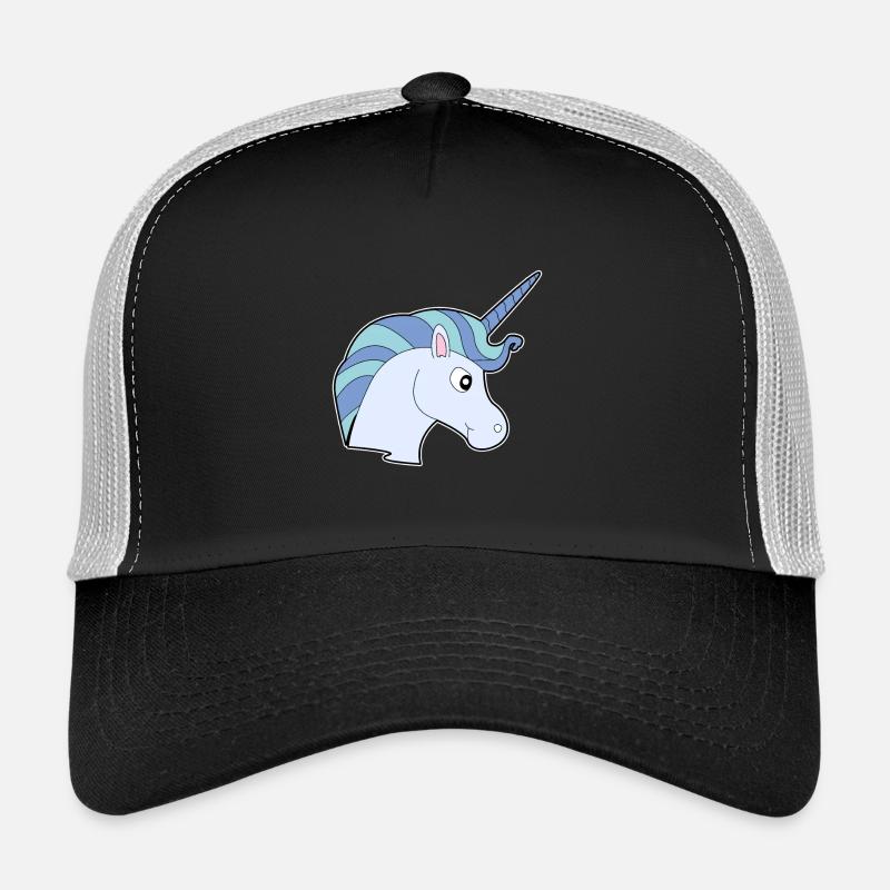 Einhorn blaue Haare majestätisch Geschenk Idee Trucker Cap