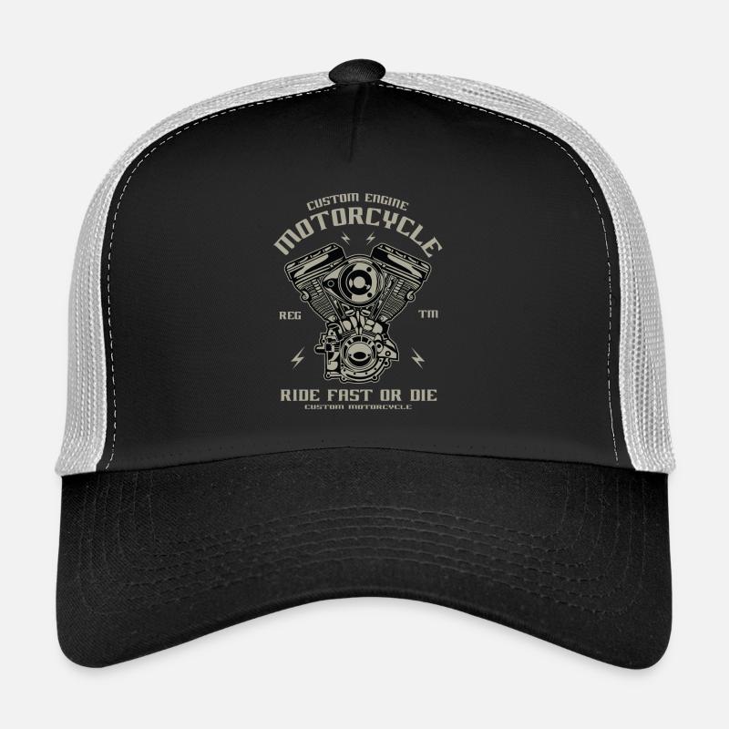 Motorrad Motor Umbau Chopper Custom Engine Trucker Cap