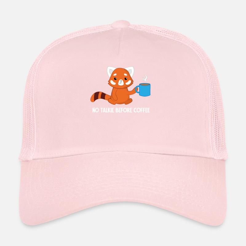 Panda rouge - chat ours - café - moufle du matin Casquette trucker 