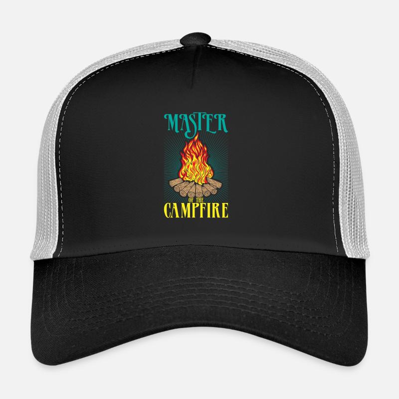 Maître feu de camp Camping Camper Tentes Cadeau Casquette trucker 