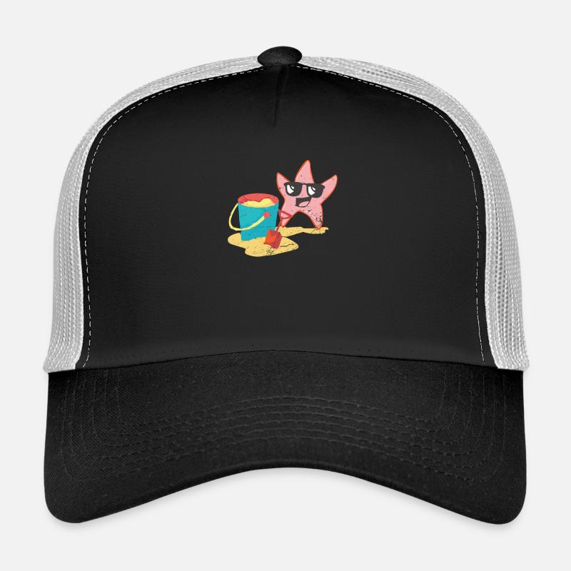 Beach time - Trucker Cap - Schwarz/Steingrau