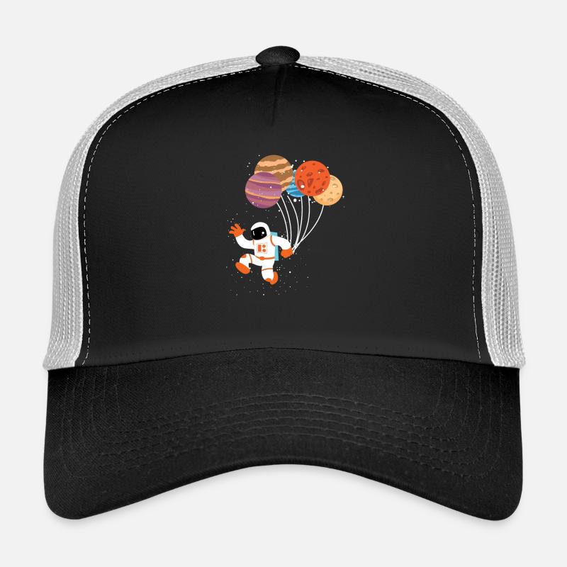 Weltraumastronaut - Trucker Cap - Schwarz/Steingrau
