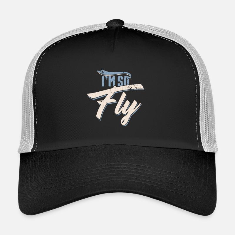 Flugzeug Pilot Urlaub Fliegen Pilotin - Trucker Cap - Schwarz/Steingrau
