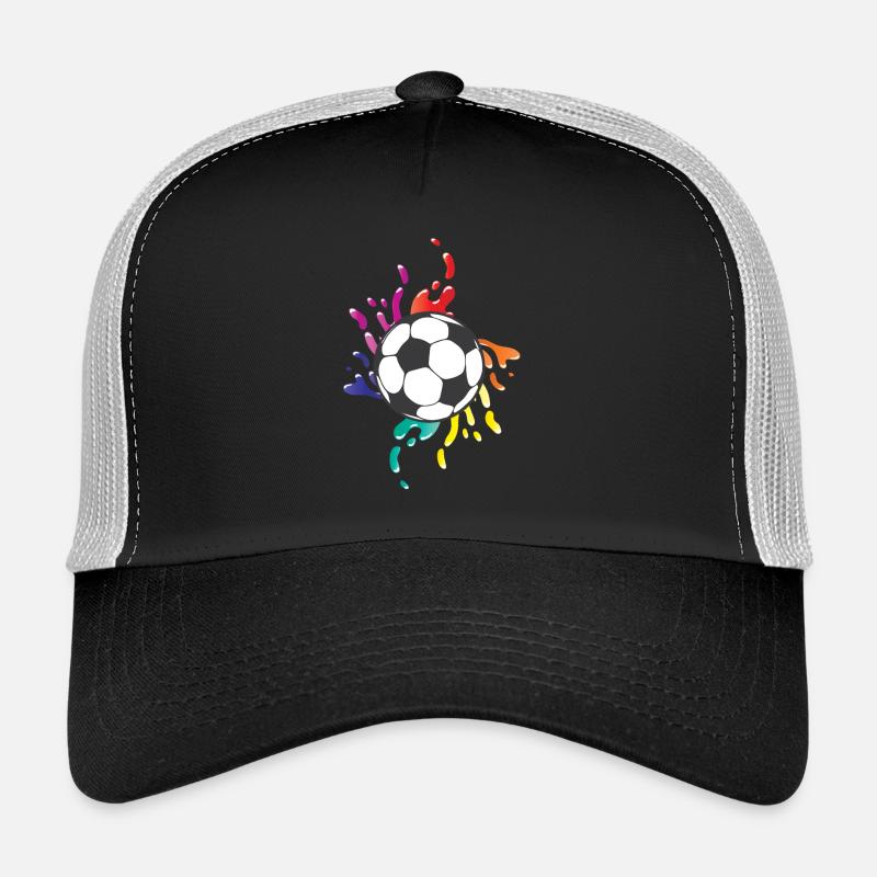 Fußball bunte Farbspritzer Trucker Cap