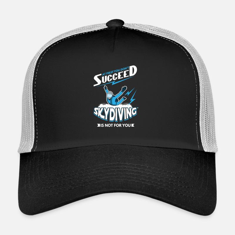 Skydiving Fallschirmspringen - Trucker Cap - Schwarz/Steingrau
