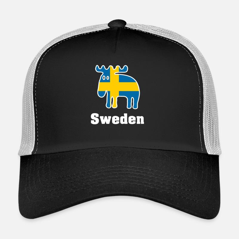 Ełk Szwecja - Truckerkeps - svart/stengrå