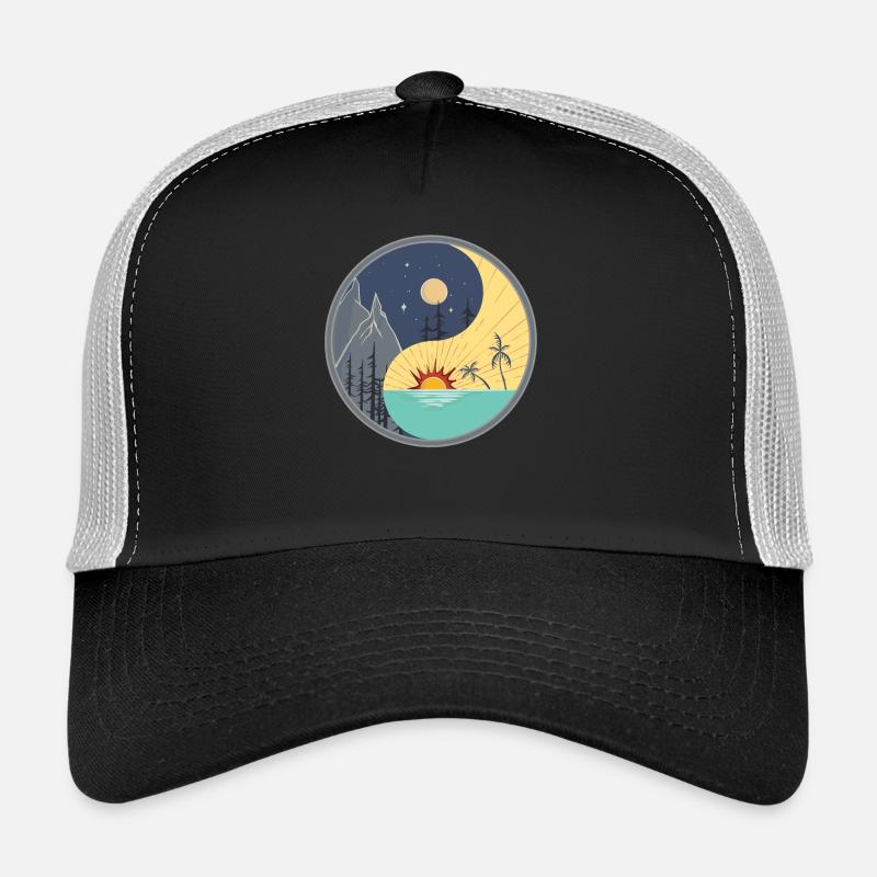 Yin Yang / jour et nuit Casquette trucker 