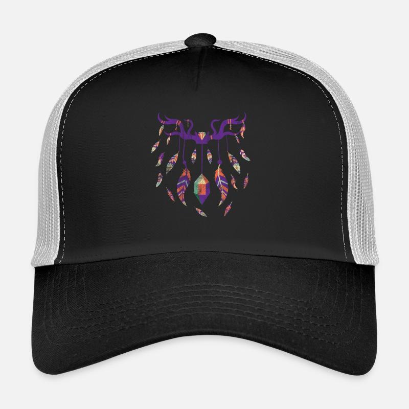 Geweih Indianer Federn Diamant Geschenk Vintage Trucker Cap