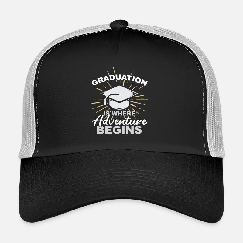 Abschluss schönes cooles Geschenk - Trucker Cap - Schwarz/Steingrau