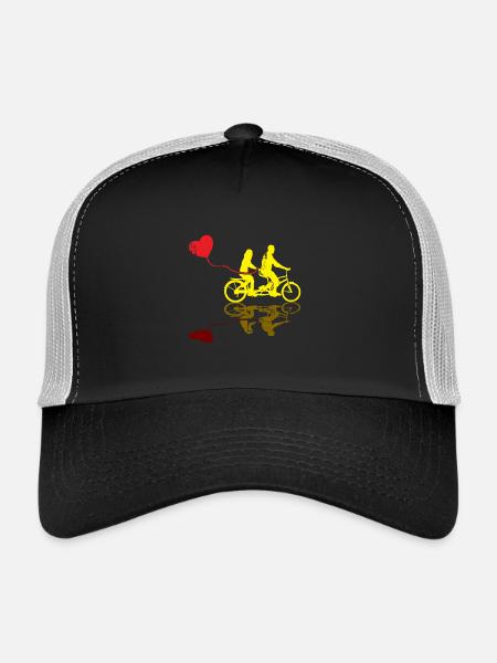 Wedding Gift Bicycle Tandem Gift - Trucker Cap - black/stone grey