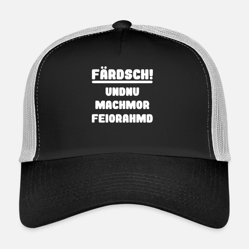Dialecte saxon drôle travail Feierabend Farsch Casquette trucker 