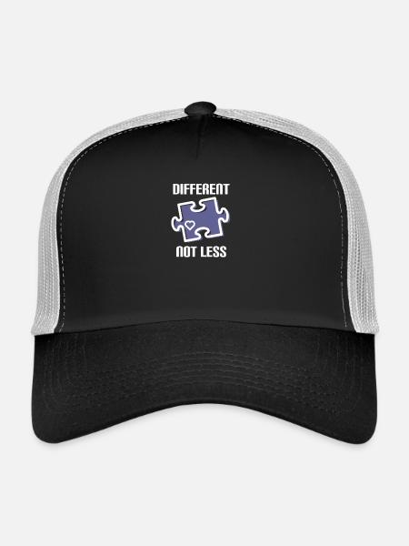 DIFFERENT - NOT LESS! autism - Trucker Cap - black/stone grey - Front