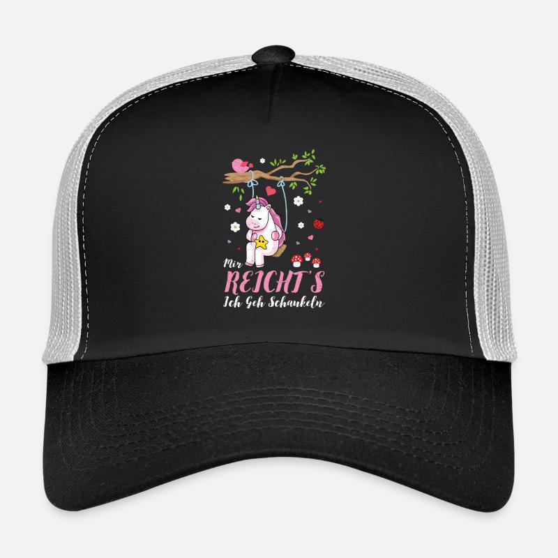 Mir Reichts Ich Geh Schaukeln Einhorn Geschenk - Trucker Cap - Schwarz/Steingrau