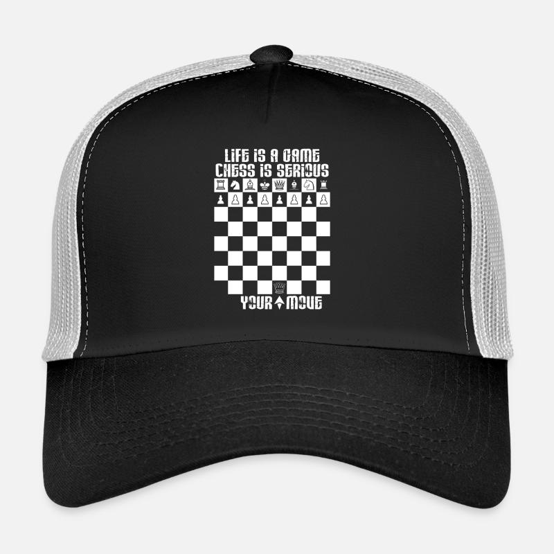 Gift chess pieces shirt chess chess player - Trucker Cap - black/stone grey