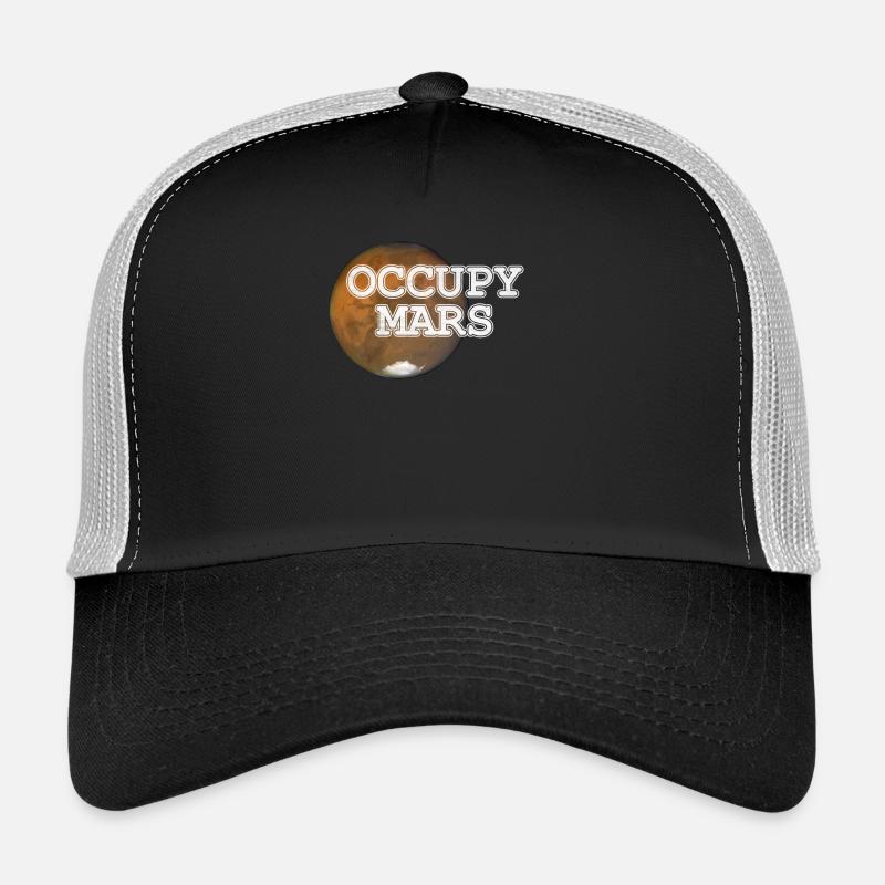 Mars Occupy Mars colonisation de Mars - Casquette trucker  - noir/gris pierre