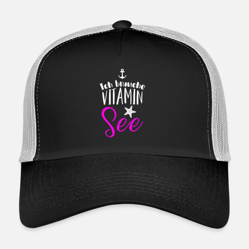 Besoin de vitamine lac Ancre vacances cadeau idée Casquette trucker 