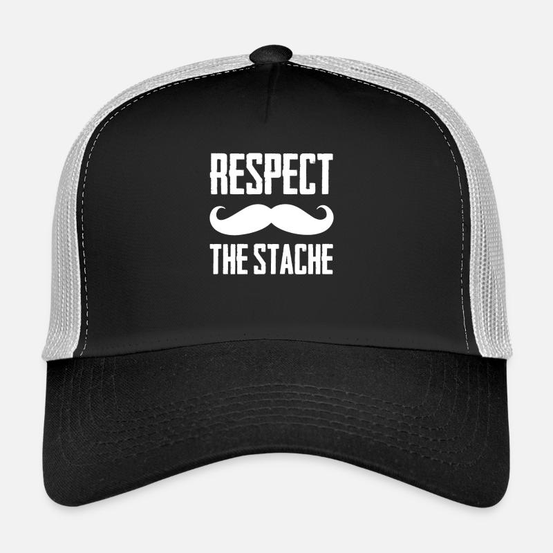 Respect La moustache drôle de moustache de Stache Casquette trucker 