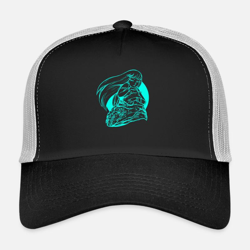 Meerjungfrau Seejungfrau Nixe Märchen - Trucker Cap - Schwarz/Steingrau