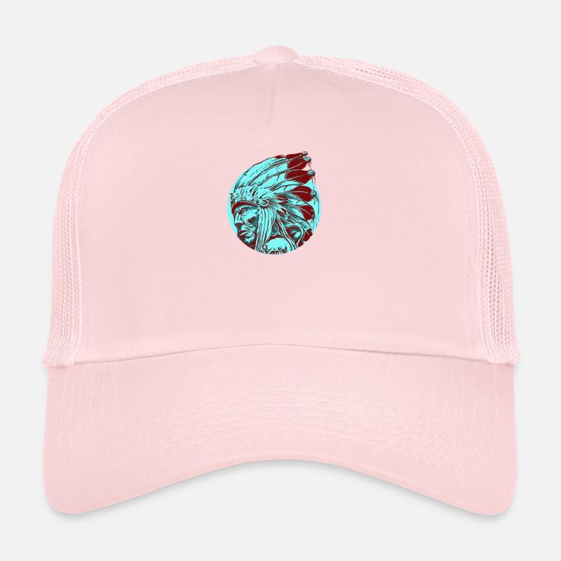 Indiens Indigènes Plumes native Chef Casquette trucker 