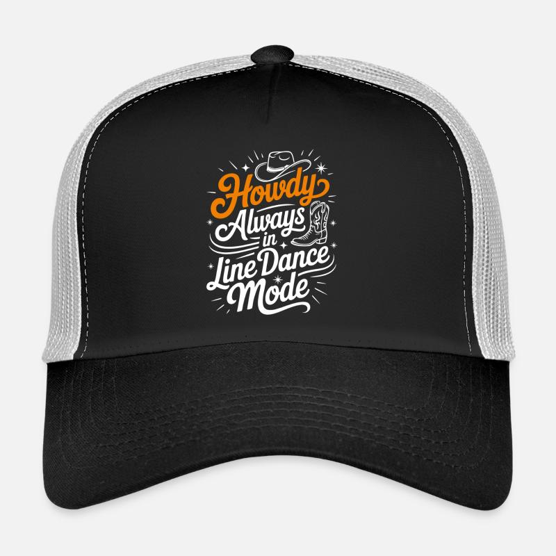 Howdy Always Line Dance Mode mit Stetson und Boots Trucker Cap
