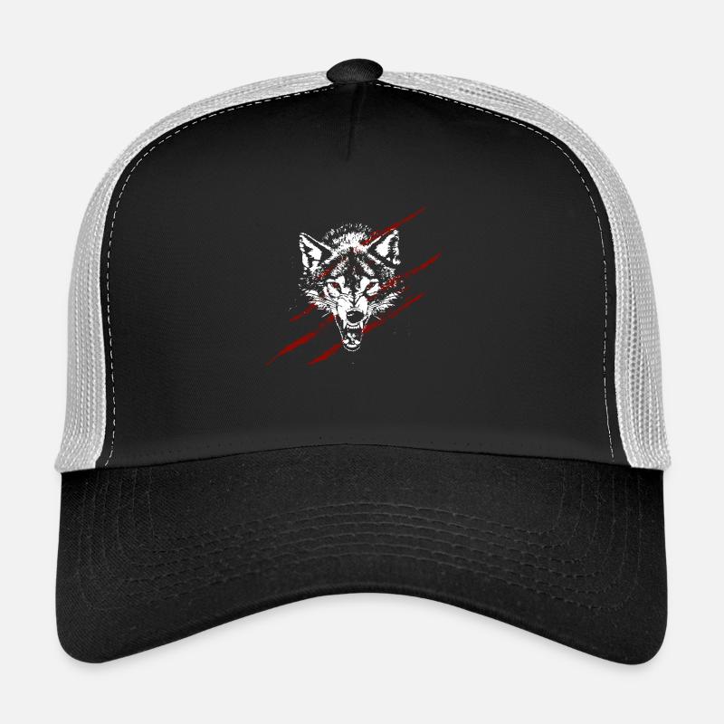 Angry wolf - Trucker Cap - black/stone grey