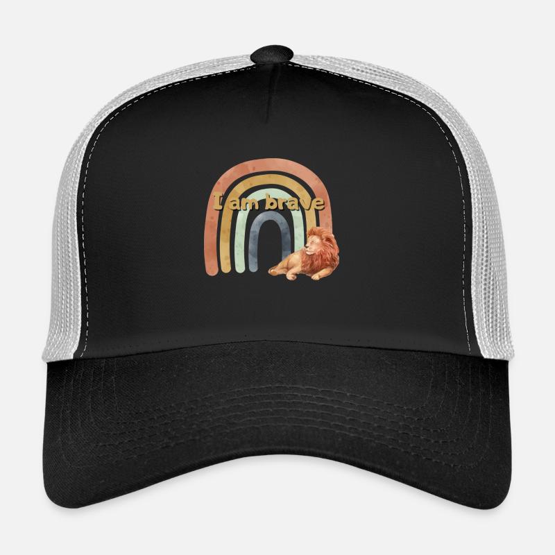 Lion Courage Force Affirmation pour les enfants Estime de soi Casquette trucker 