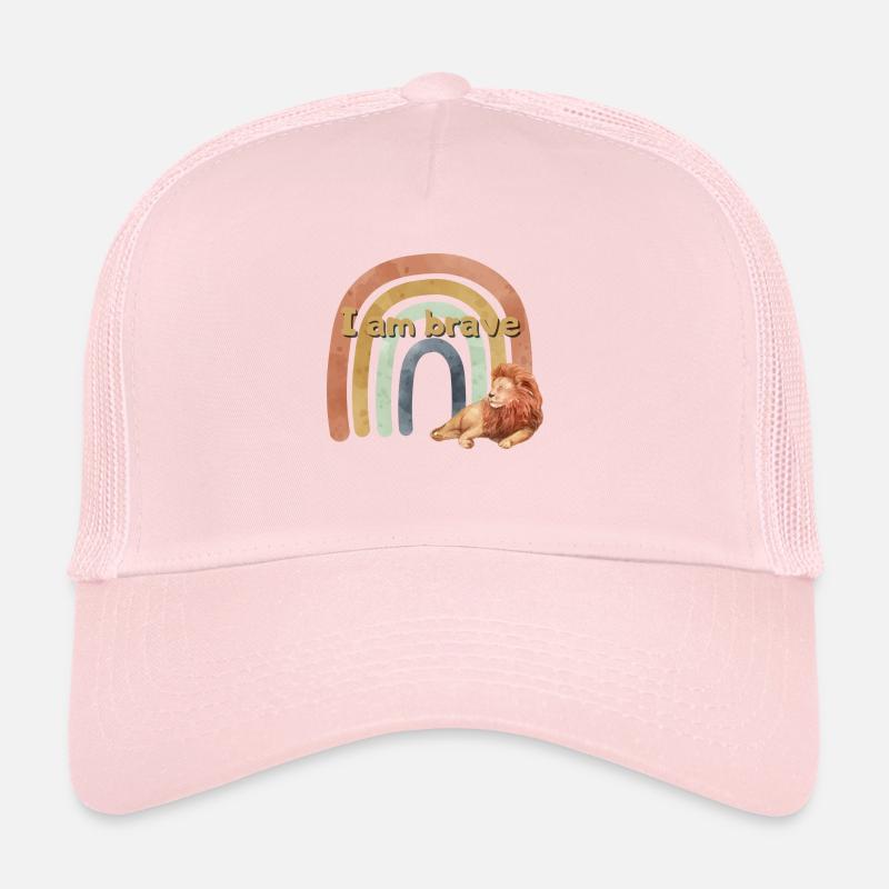 Lion Courage Force Affirmation pour les enfants Estime de soi Casquette trucker 