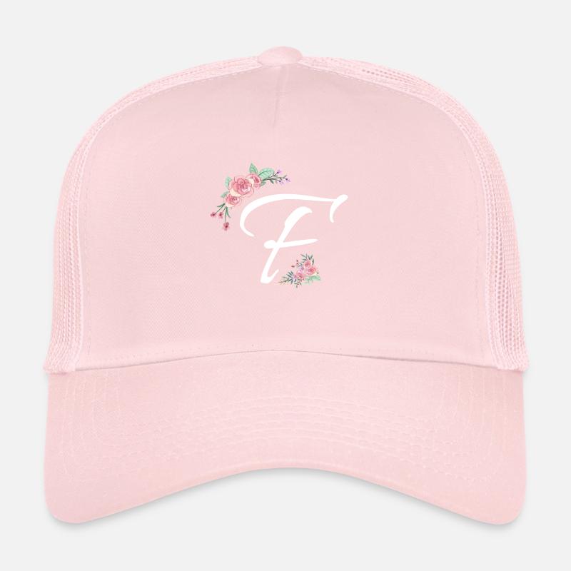 Buchstabe f Blumen Trucker Cap
