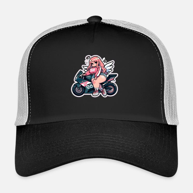 ライダーガール raidaa gaaru - Trucker Cap - Schwarz/Steingrau
