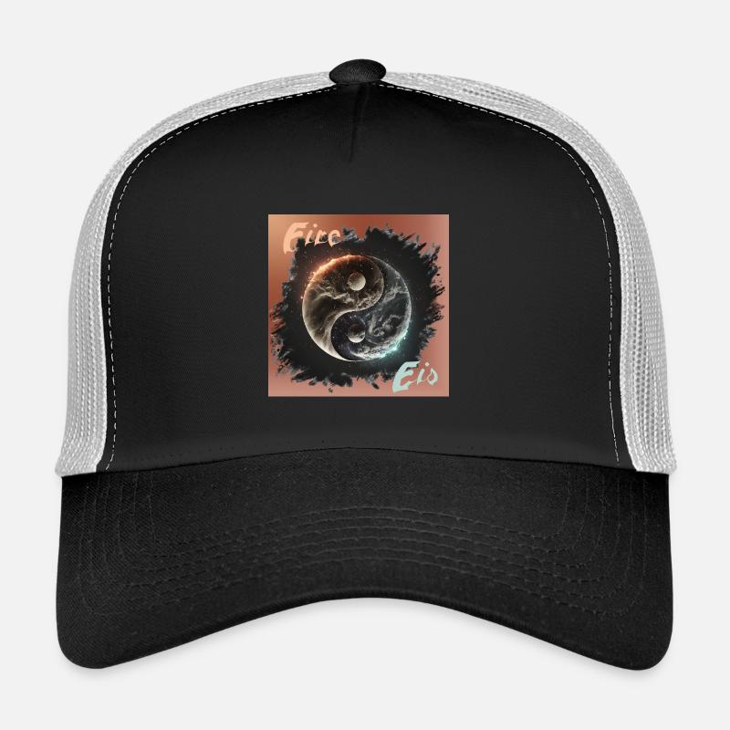 Fire & Eis Yin Yang – Balance der Elemente Trucker Cap