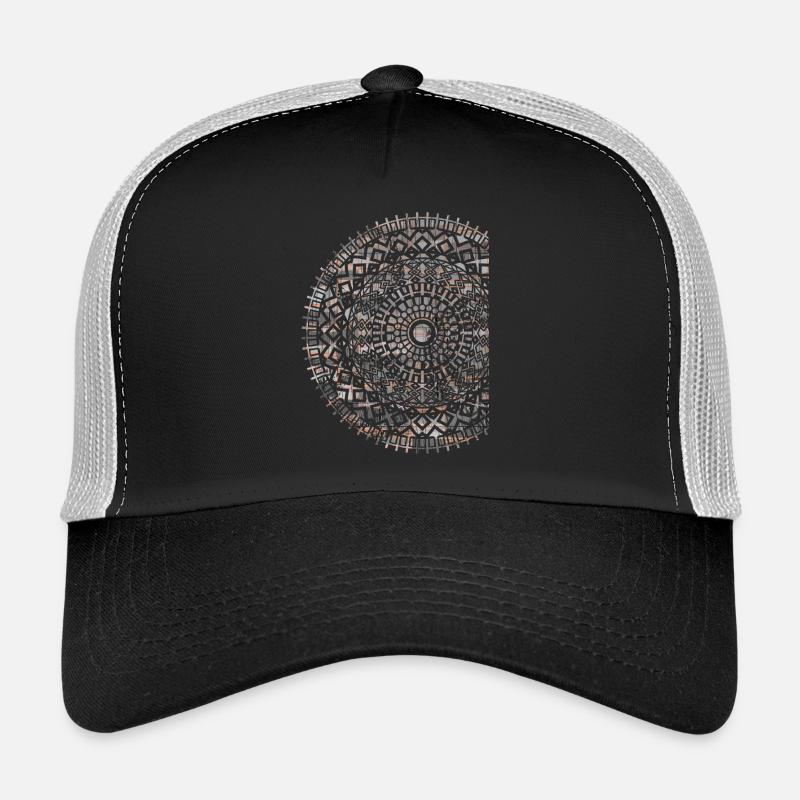 mandala - Trucker Cap - Schwarz/Steingrau