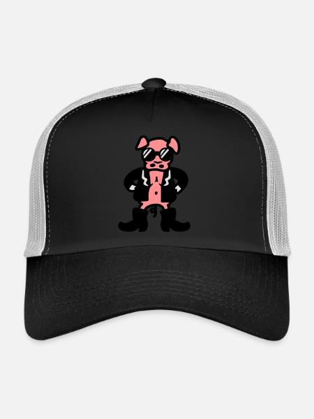 Cool sow - Trucker Cap - black/stone grey - Front