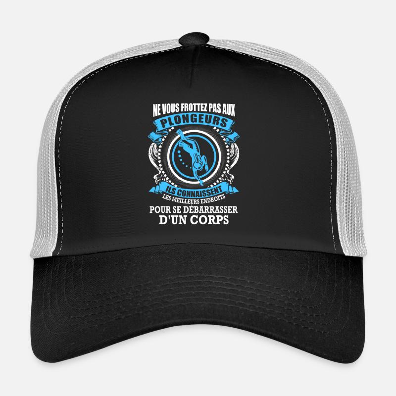 Plongeurs et corps - Casquette trucker  - noir/gris pierre