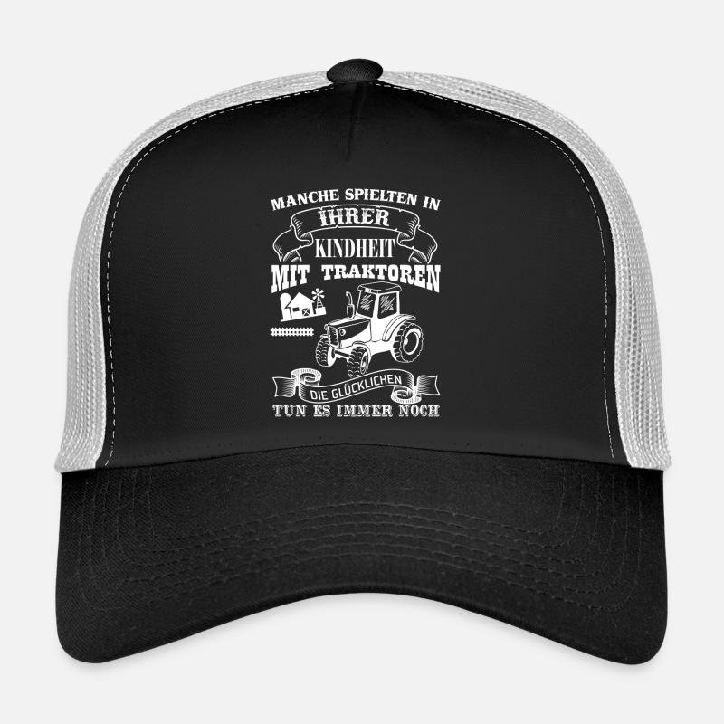 Traktor spielen - Trucker Cap - Schwarz/Steingrau
