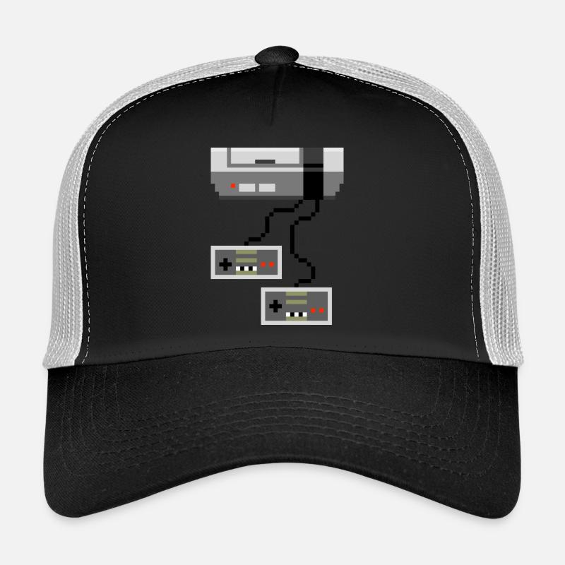 NES Retro Console - Trucker Cap - Schwarz/Steingrau