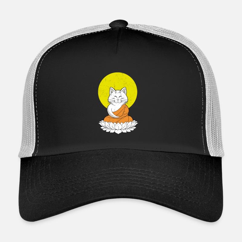Cat Buddha Master Vintage Casquette trucker 