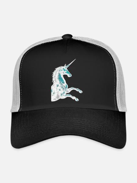Magic Unicorn / Unicorn Spirit - Trucker Cap - black/stone grey - Front