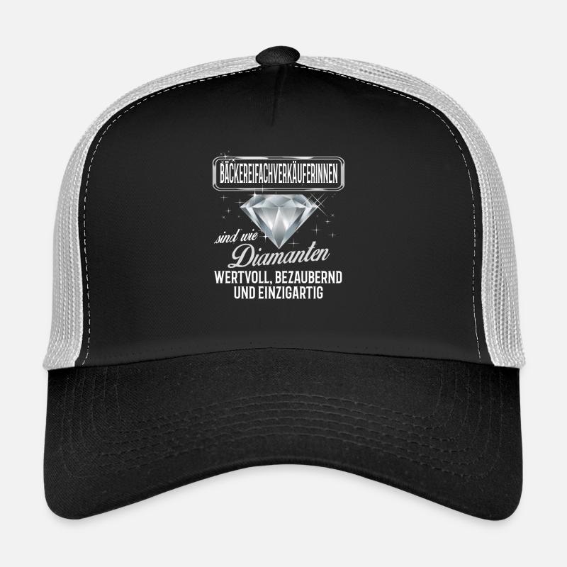 Bäckereifachverkäuferin Bäckerin Geschenk Bäckerei - Trucker Cap - Schwarz/Steingrau