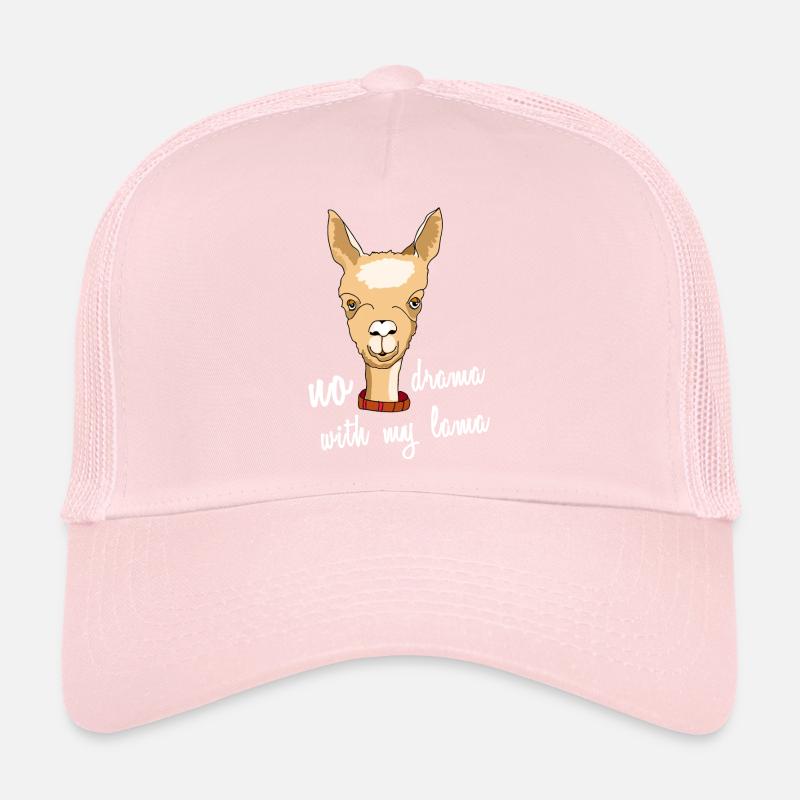 lama no drama alpaka kamel face spruch comic cute Trucker Cap