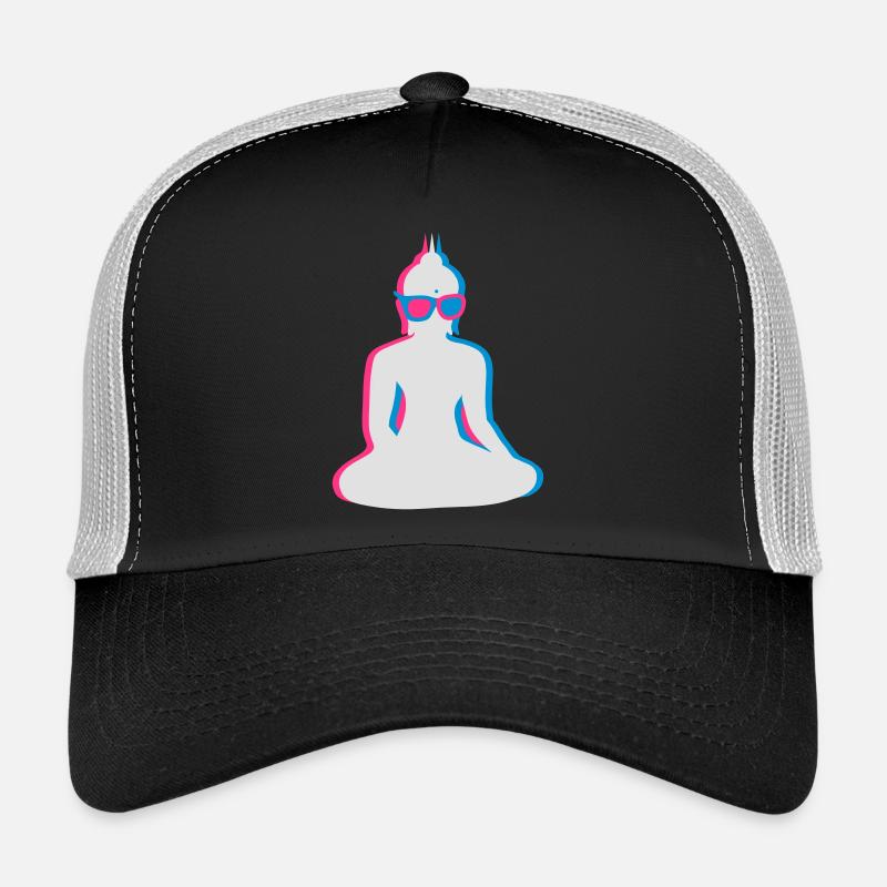 3D Bouddha avec lunettes 3D Casquette trucker 