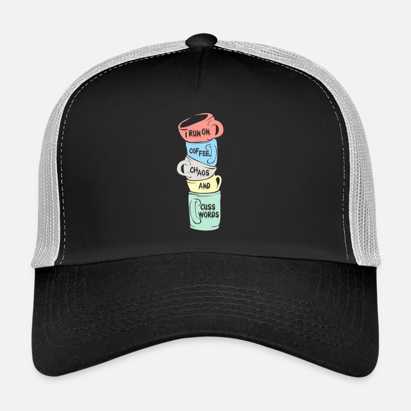 Café - Casquette trucker  - noir/gris pierre